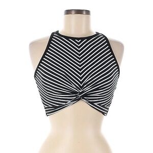 NWT! Women's High Neck Twist-Front Longline Bikini Top
